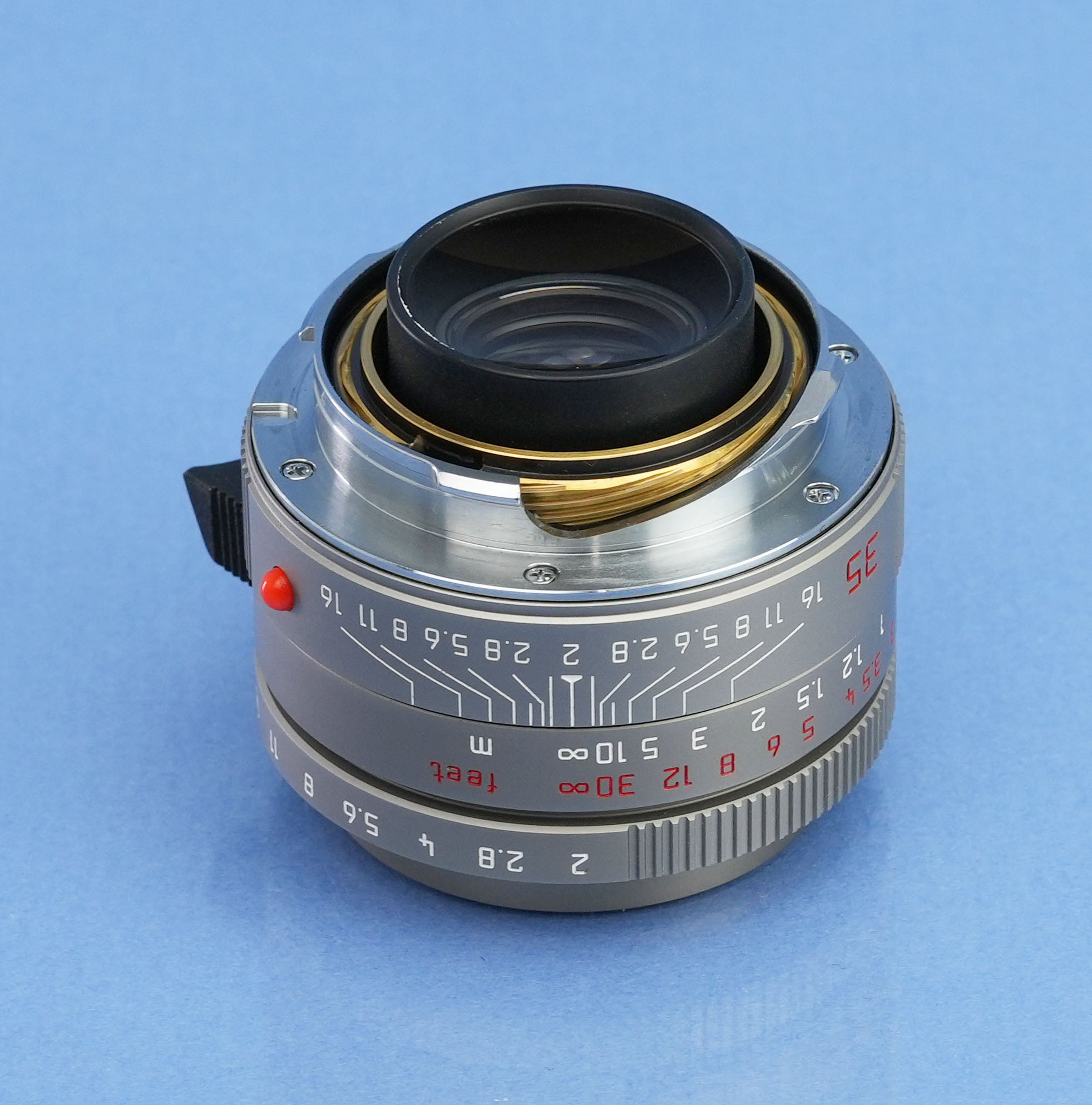 LEICA 35MM SUMMICRON-M F2 ASPH 11609 TITAN TITAN OBJEKTIV +BOX +KAPPE + GEGENBLATT NEUWERTIG!