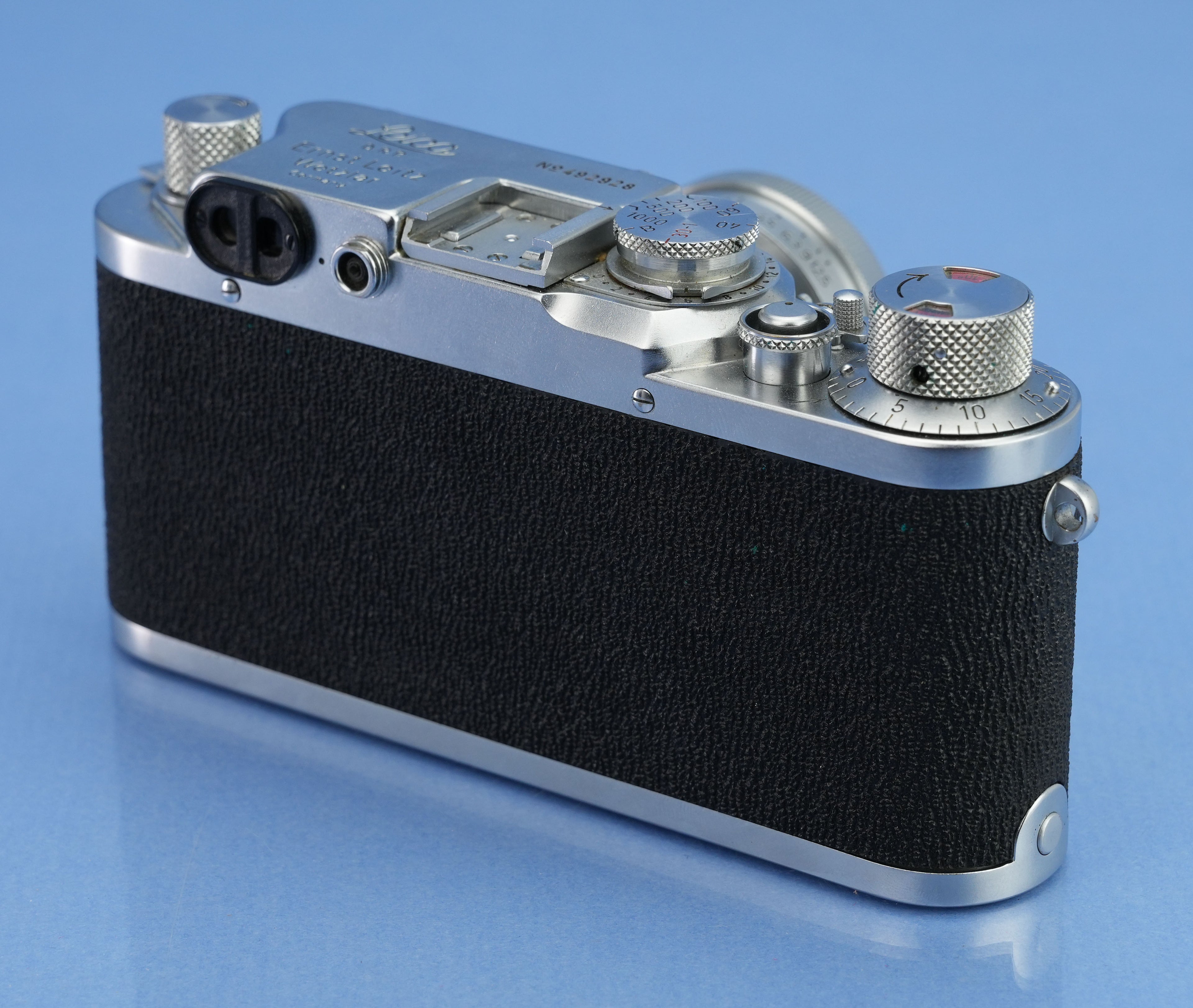 LEICA LEITZ IIIC IIIF SHARK SKIN SELBSTAUSLÖSER-UPGRADE-KAMERA + 50MM SUMMITAR + ORAKO