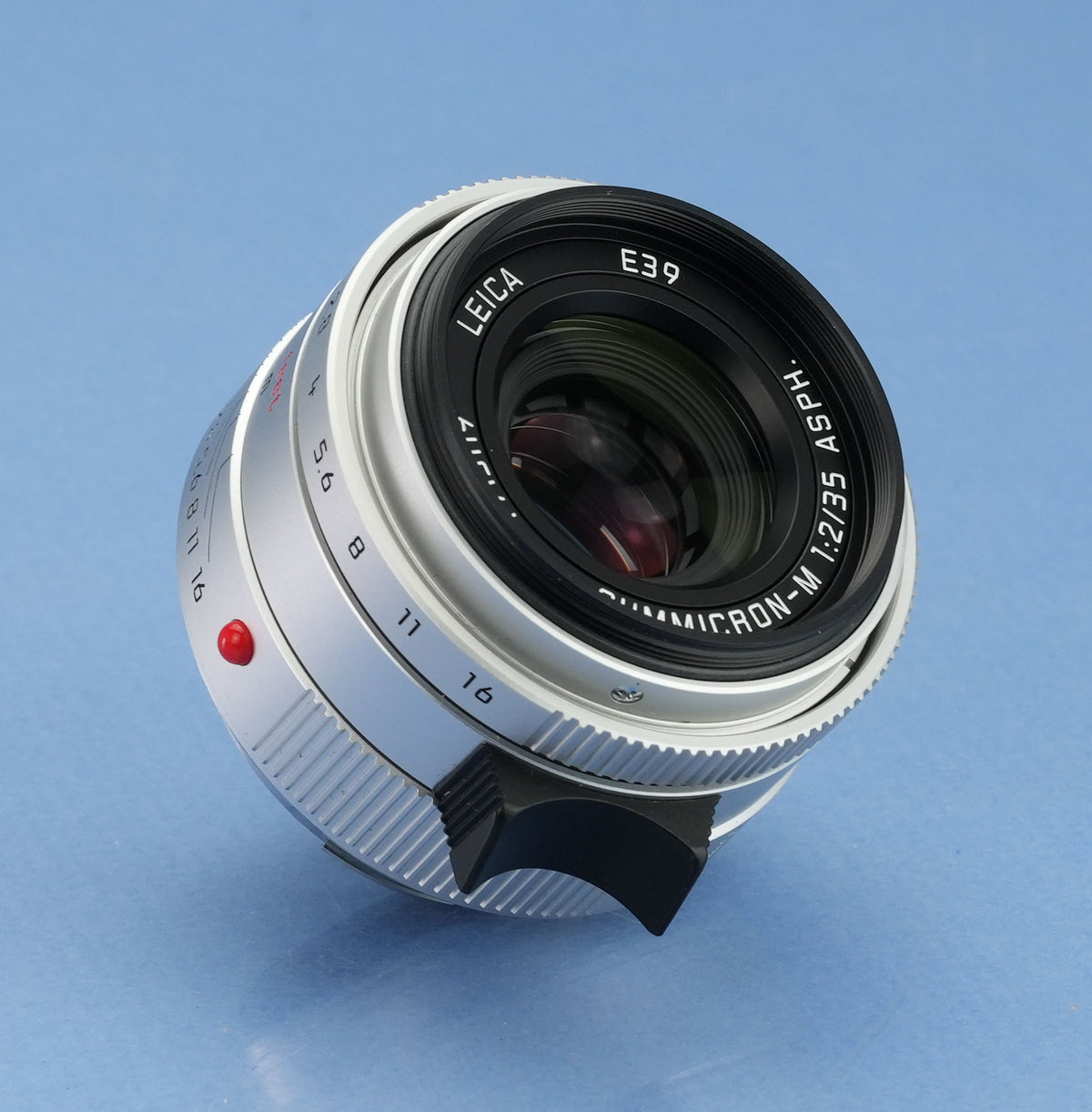 LEICA LEITZ 35MM SUMMICRON-M F2 ASPH VERSION II 11674 SILVER CHROME M LENS +BOX