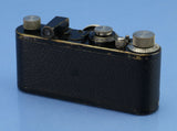 LEICA I MODEL A NICKEL BLACK PAINT HOCKEY STICK CAMERA +50MM F2.5 HEKTOR +CAP