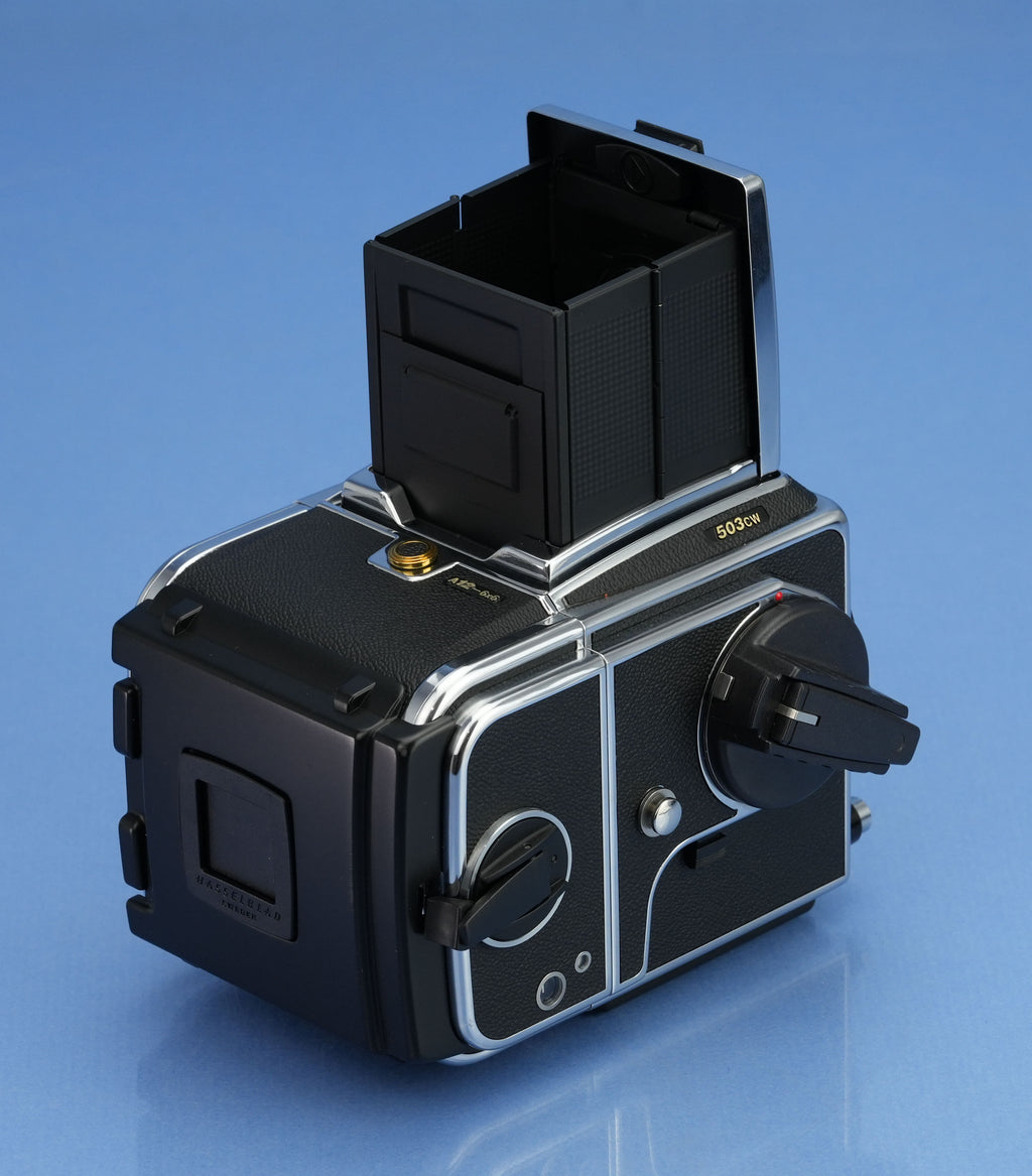 HASSELBLAD 503CW MILLENNUM GOLD TRIM KAMERA + A12 RÜCKSEITE + BOX + HELLSEITE, NEUWERTIG