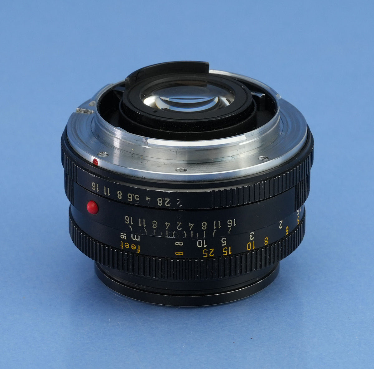 LEICA LEITZ SUMMICRON-R 50MM F2 1st VERSION 2CAM 11228 LENS +12564K SHADE