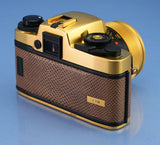 LEICA LEITZ R4 24KT GOLD CAMERA OUTFIT +50MM SUMMILUX-R F1.4 LENS +BOX MINT!