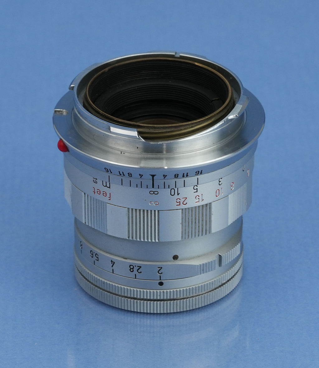 LEICA LEITZ 50MM SUMMICRON F2 11818 RIGID DUAL SCALE LENS LATE SERIAL # +CAPS