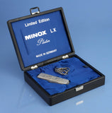 MINOX LX PLATIN PLATINUM EDITION SUBMINIATURE FILM CAMERA BODY +CASE +BOX NEW!