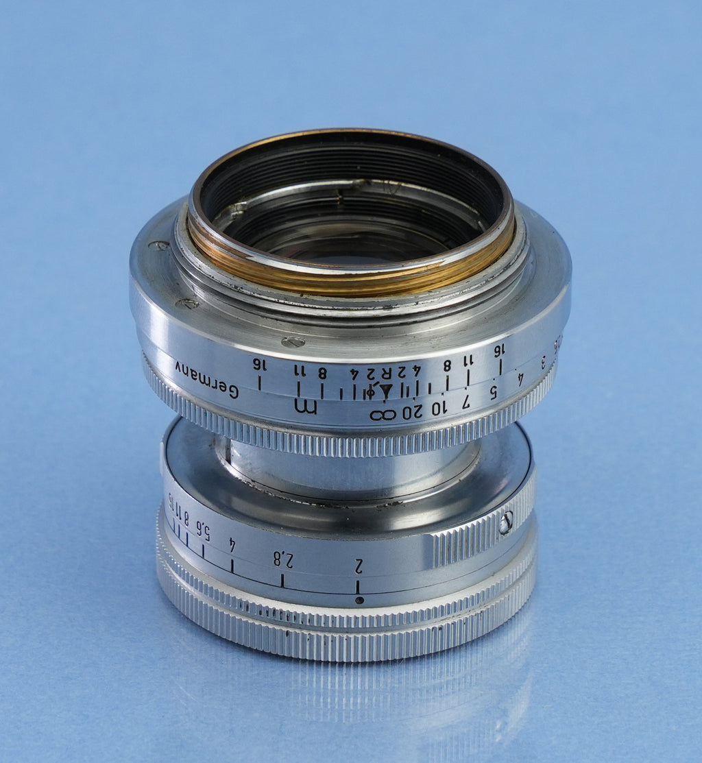 LEICA LEITZ 50MM SUMMICRON F2 YELLOW LANTHAR EARLY #920849 SOOIC LENS +EXTRAS