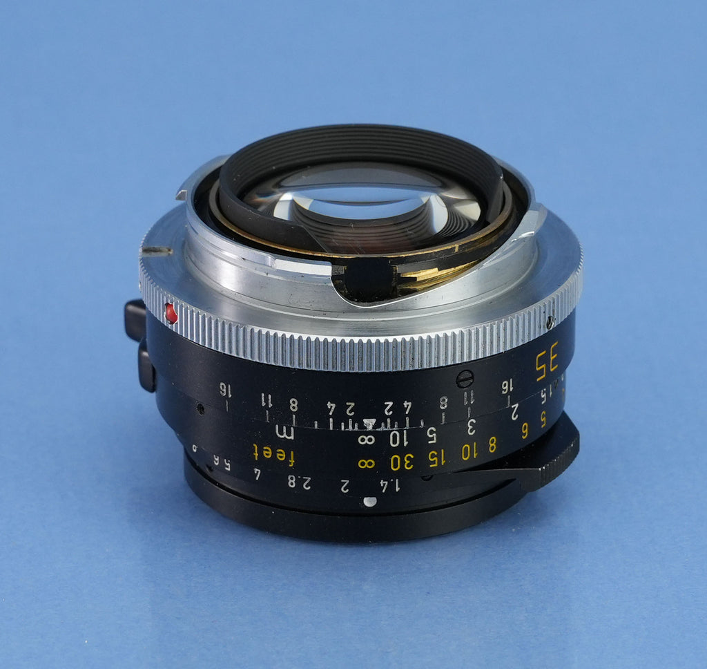LEICA LEITZ 35MM SUMMILUX-M F1.4 M PRE ASPH LATE# GERMANY 11870 LENS +CAPS NICE!