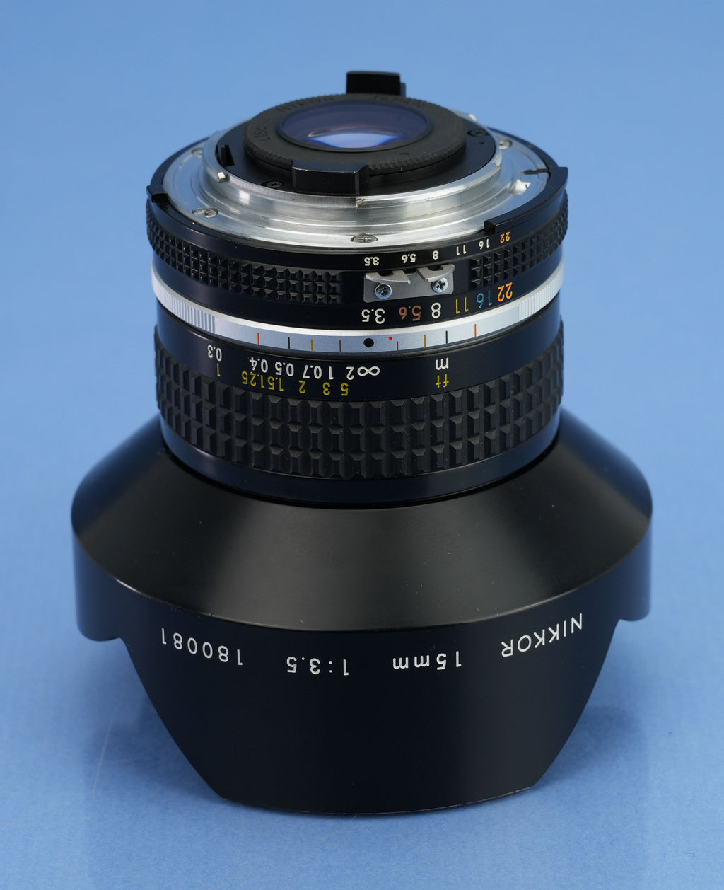 NIKON NIKKOR 15MM F3.5 AI-S AIS RECTILINEAR ULTRA WIDE LENS +CAPS +FILTER MINT