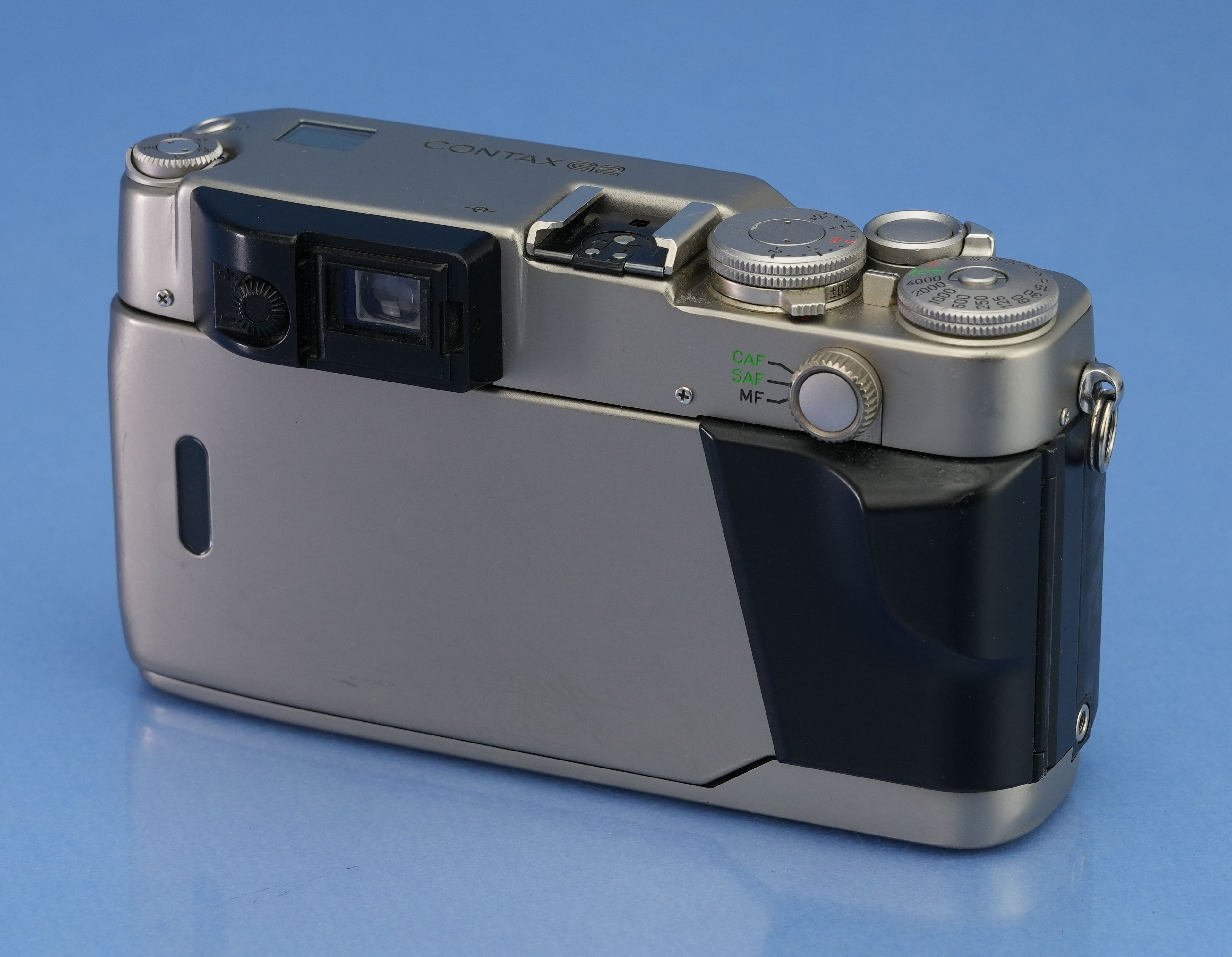CONTAX G2 TITANIUM CAMERA SET +28MM +45MM +90MM LENSES +CAPS +LENS CASE +STRAP