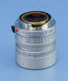 LEICA SUMMILUX-M 50MM F1.4 SILVER CHROME ASPH BRASS BODY 11892 6 BIT LENS +CAPS