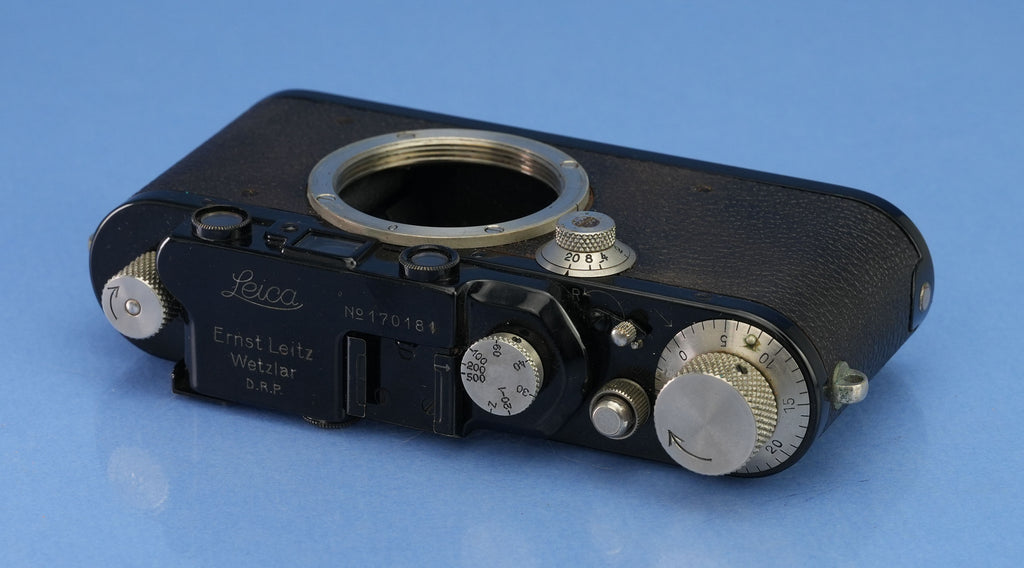 LEICA LEITZ III (MODEL F) LYDRO 1935 BLACK PAINT SM NICKEL CAMERA BODY NICE!