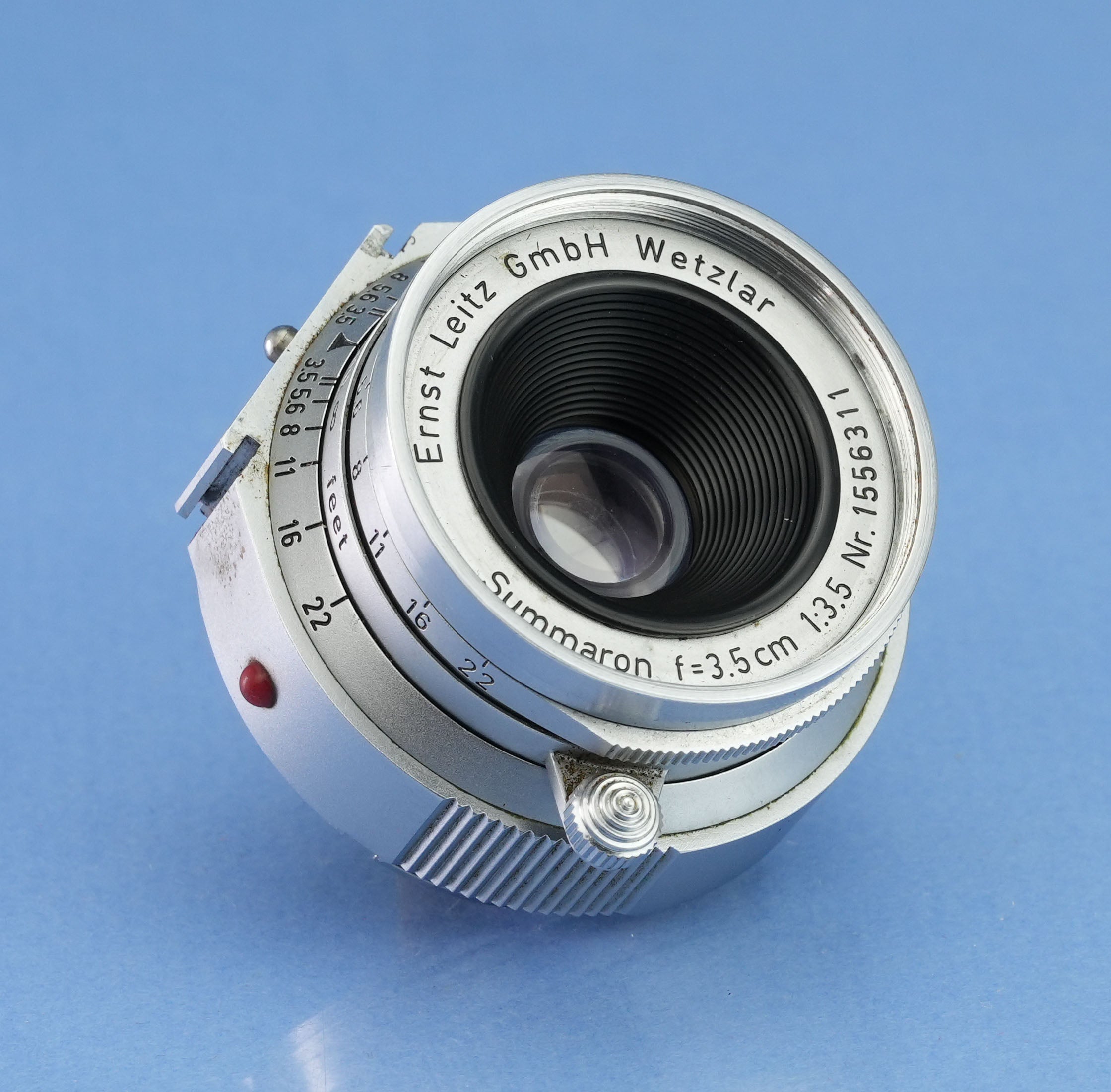 LEICA LEITZ 35MM SUMMARON F3.5 M3 SOONC-MW 11107 CHROME M3 LENS +EYES +BOX +CAP