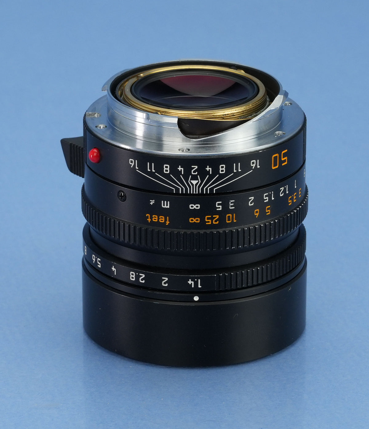 LEICA SUMMILUX-M 50MM F1.4 ASPH 6BIT BLACK 11891 M LENS +CAPS NICE!