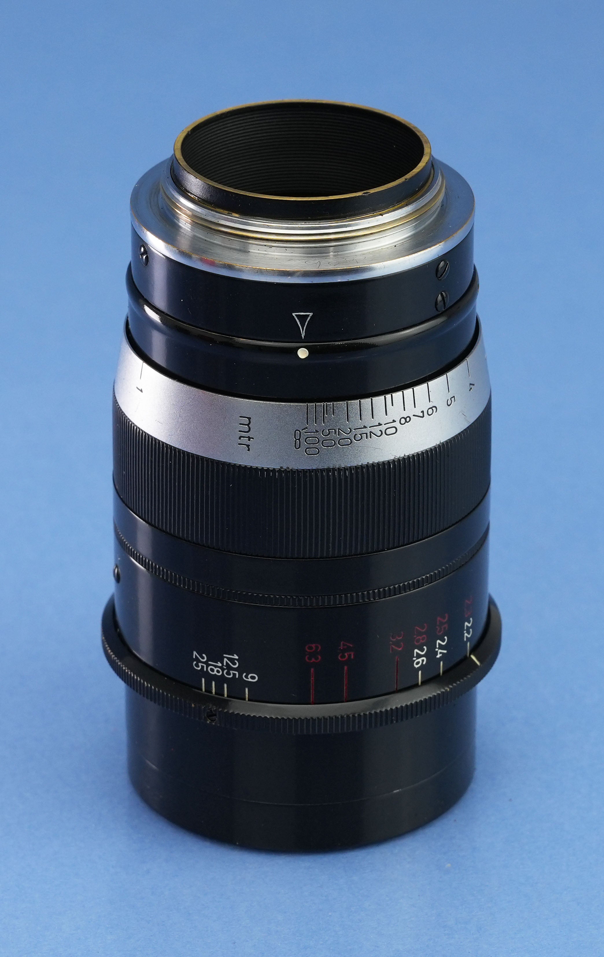 LEICA LEITZ 90MM THAMBAR F2.2 BLACK PAINT LENS +CENTER FILTER +HOOD +CAPS +BOX