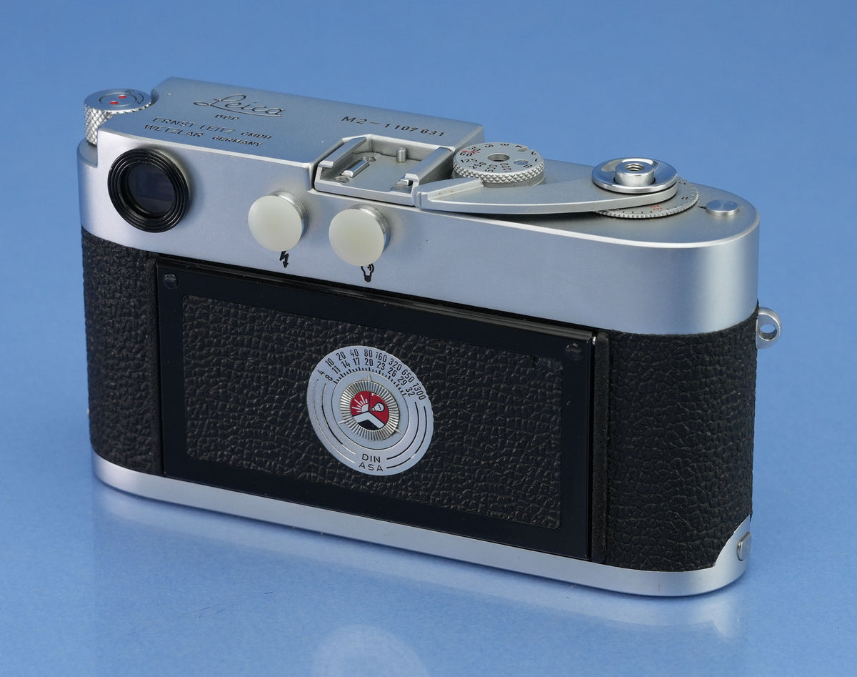 LEICA LEITZ M2 SS SELF TIMER CHROME RANGEFINDER CAMERA BODY 10308 +BOX CLEAN!