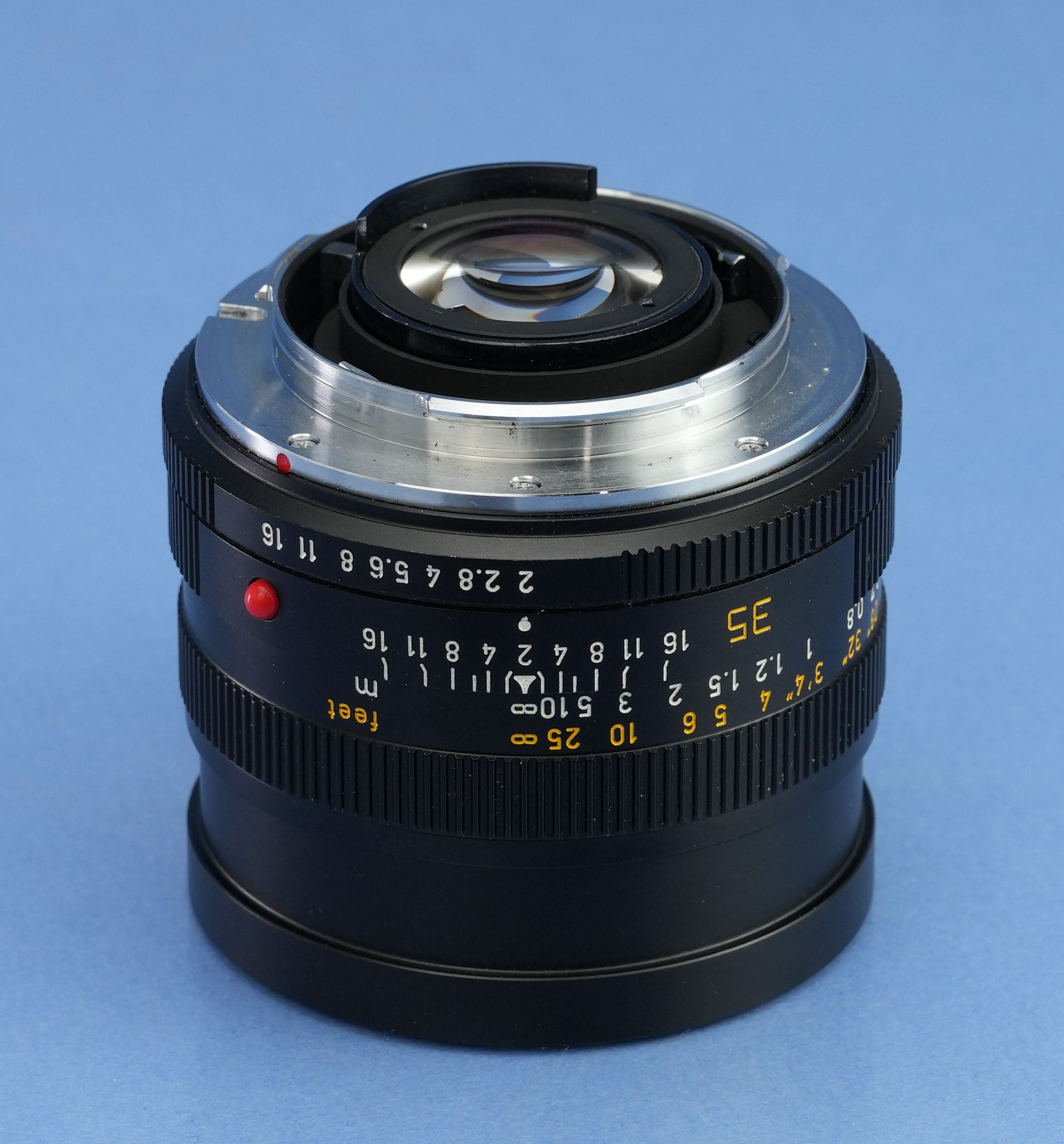 LEICA LEITZ 35MM SUMMICRON-R F2 3CAM 11115 R LENS 2ND VER. E55 +UVa +CAPS MINT!