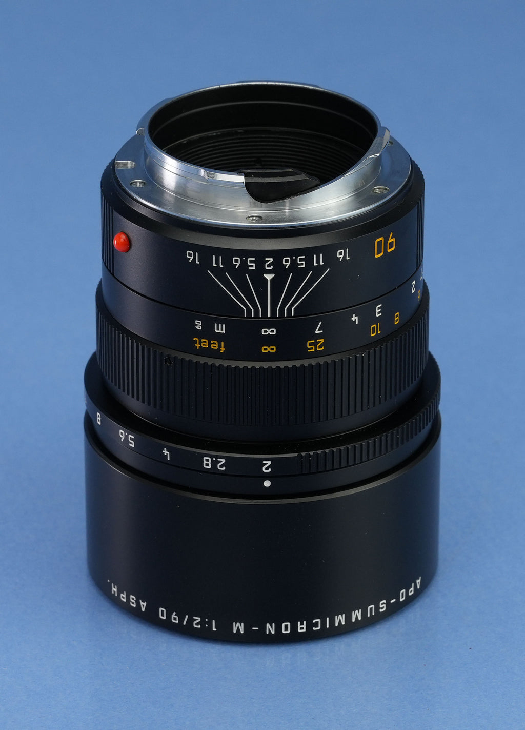 LEICA 90MM F2 APO-SUMMICRON-M ASPH 11884 BLACK M LENS +BOX +CASE MINT!