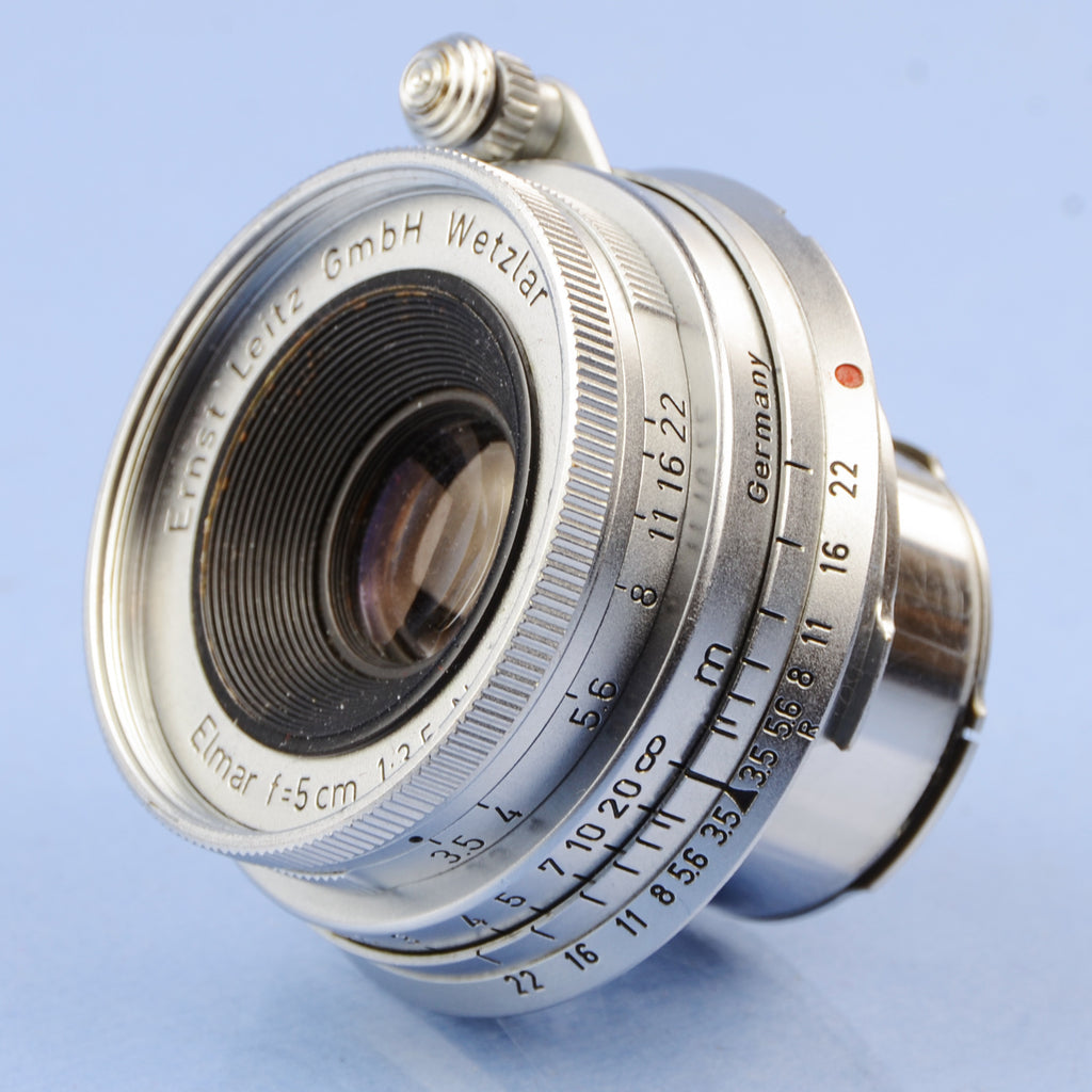 LEICA LEITZ 50MM ELMAR F3.5 11110 M CHROME COLLAPSIBLE M LENS CLEAN
