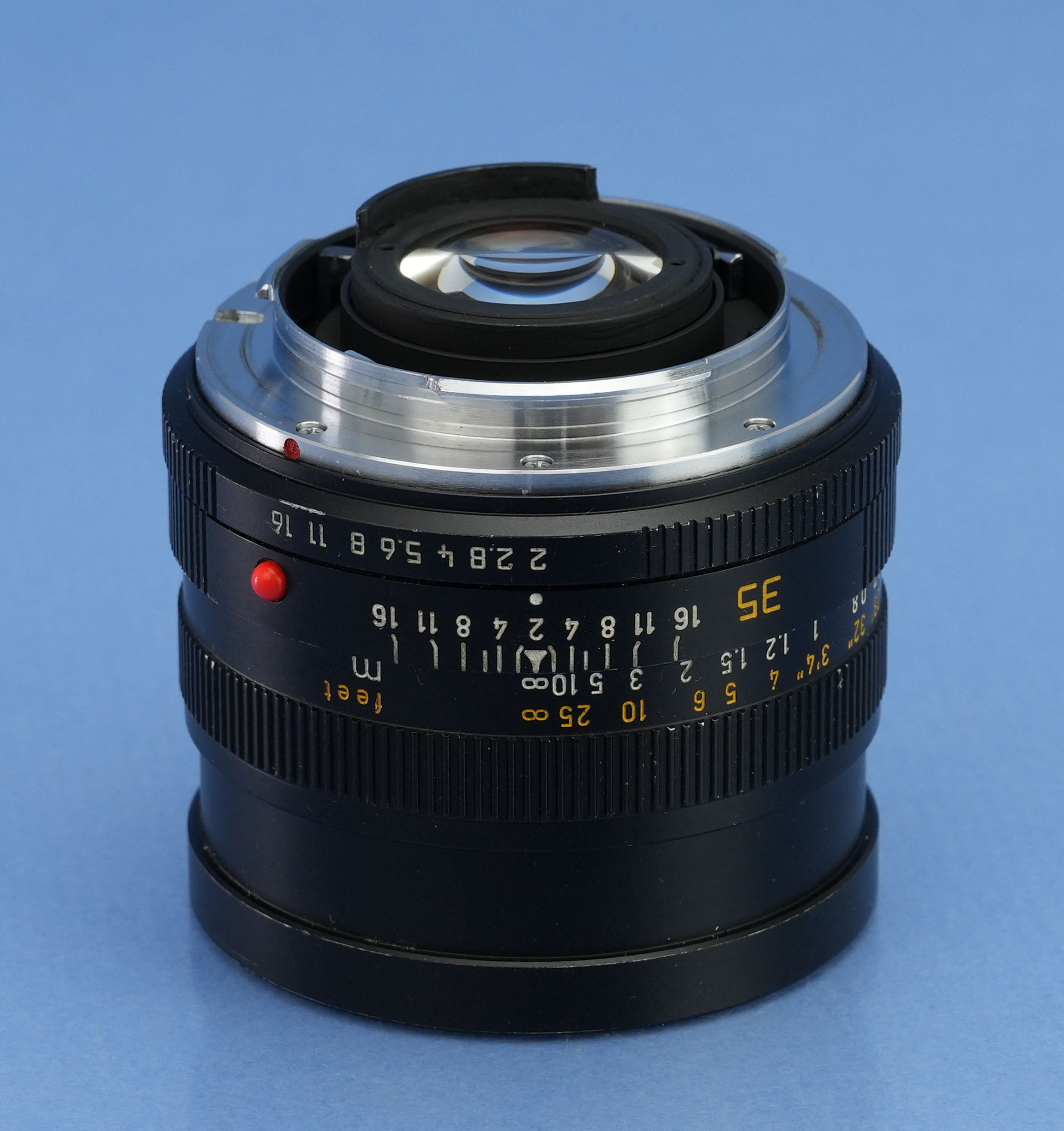 LEICA LEITZ 35MM SUMMICRON-R F2 3 CAM 11115 2nd V LENS +BOX +CASE +CAPS CLEAN!