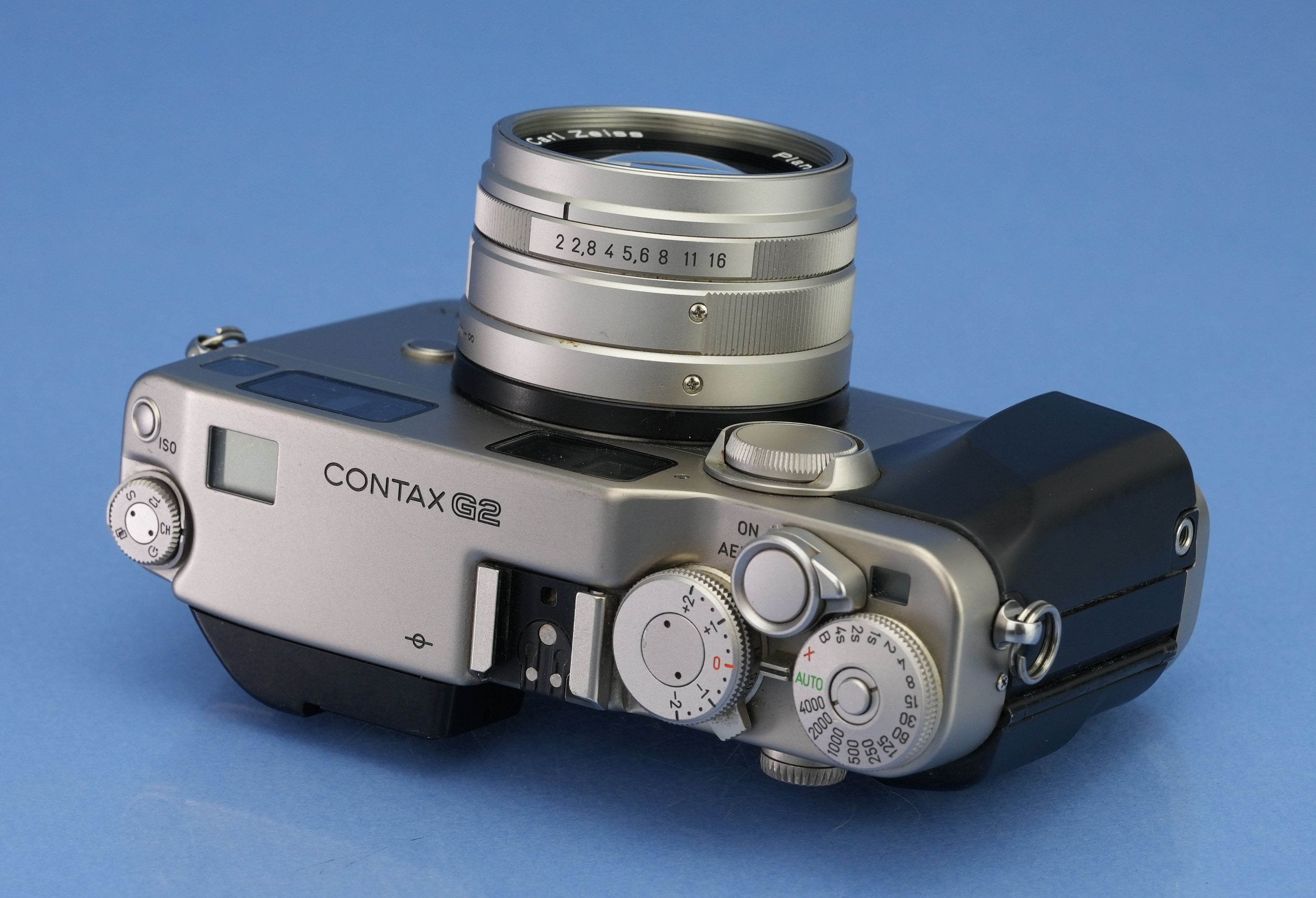 CONTAX G2 TITANIUM CAMERA SET +28MM +45MM +90MM LENSES +CAPS +LENS CASE +STRAP