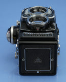 ROLLEI ROLLEIFLEX 3.5F ZEISS PLANAR WHITE FACE 12/24 TLR CAMERA +CASE +CAP MINT!