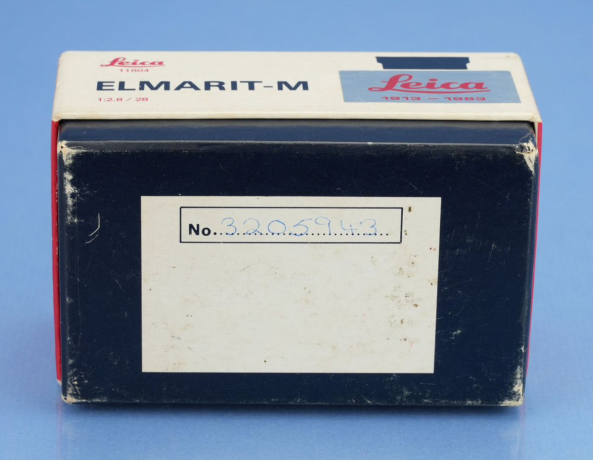 LEICA LEITZ 28MM ELMARIT-M F2.8 3RD V 70 JAHRE M4-P LENS 11804 +BOX +SHADE MINT