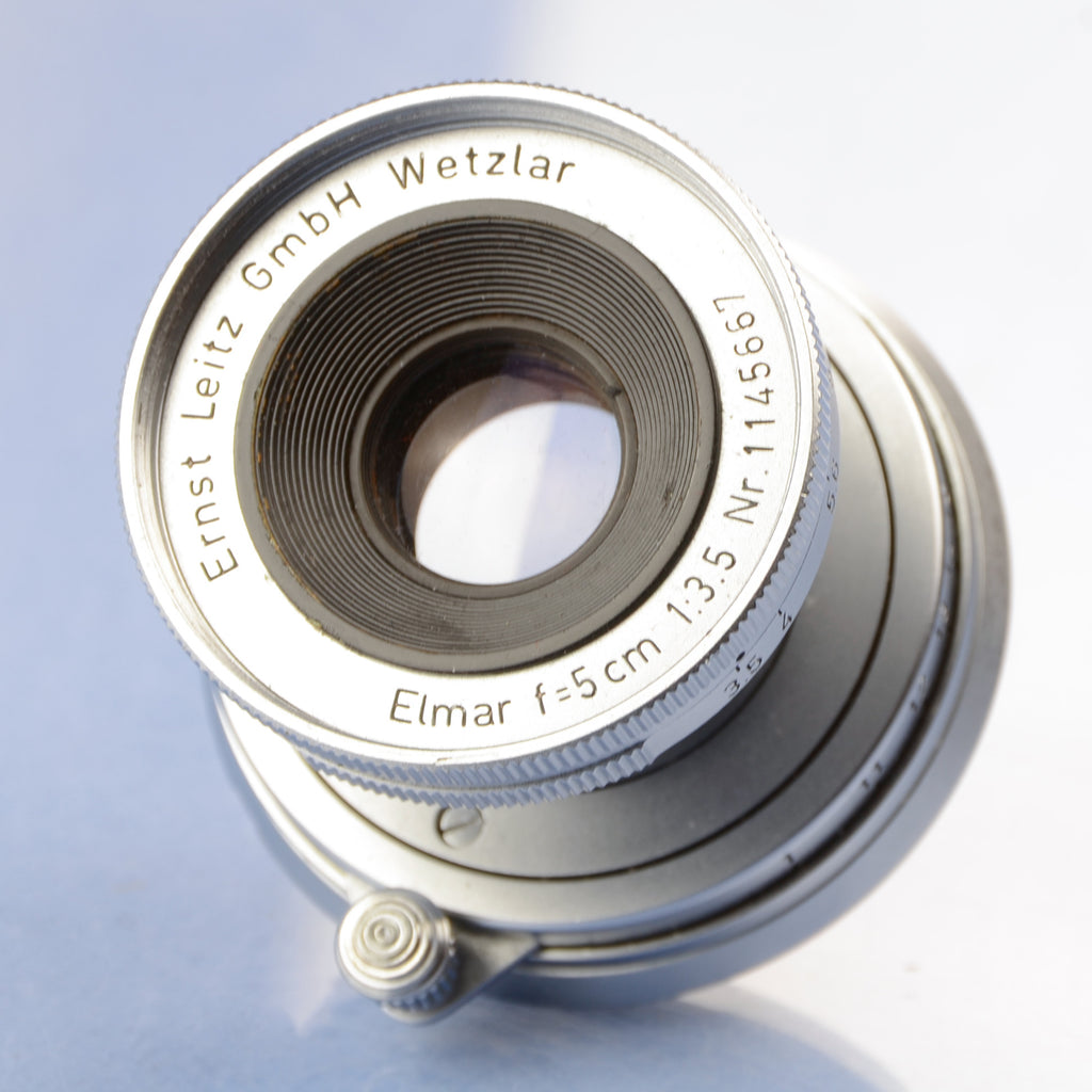 LEICA LEITZ 50MM ELMAR F3.5 11110 M CHROME COLLAPSIBLE M LENS CLEAN