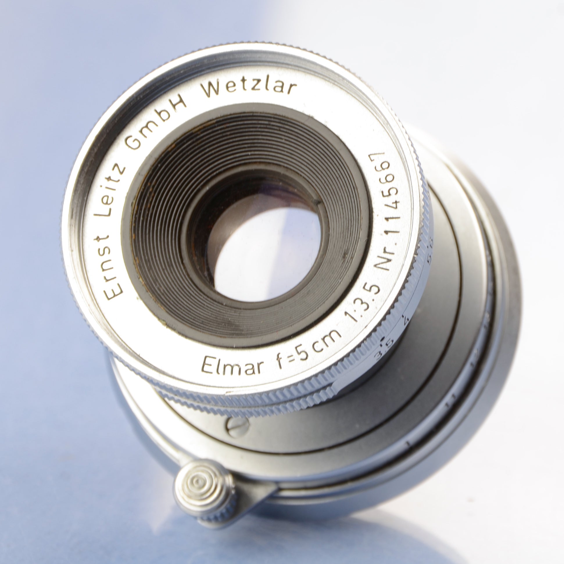 LEICA LEITZ 50MM ELMAR F3.5 11110 M CHROME COLLAPSIBLE M LENS CLEAN
