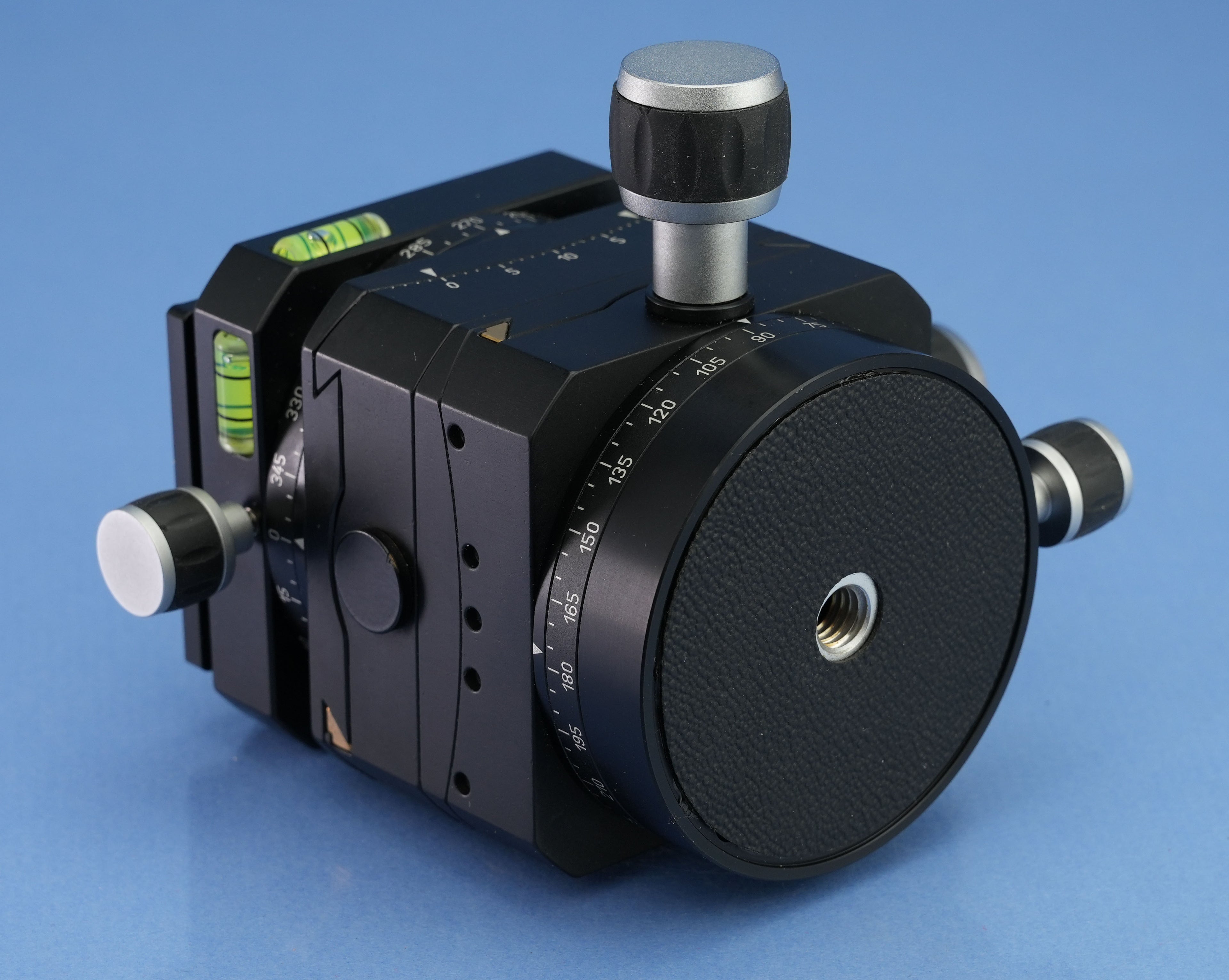 LINHOF 3D MICRO QF GEARED LEVELING TRIPOD HEAD 003660 +QUICKFIX I PLATE 003875