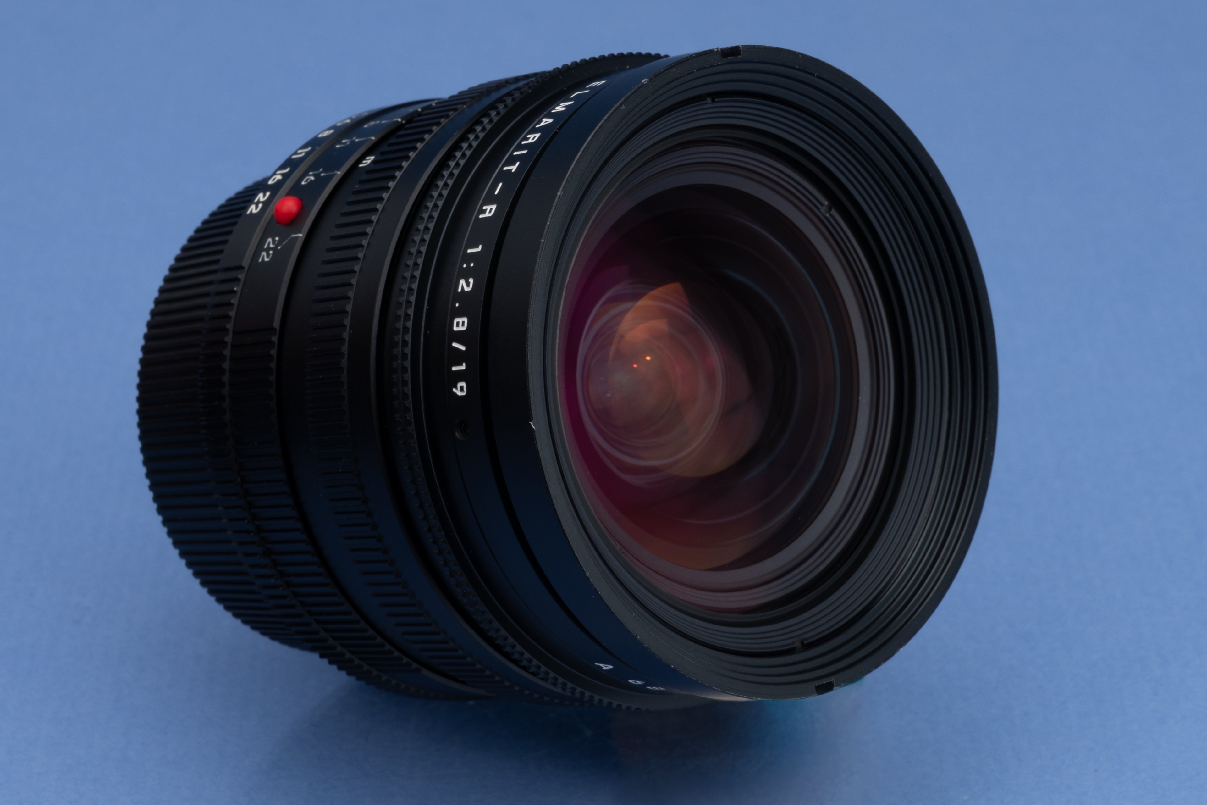 LEICA 19MM ELMARIT-R F2.8 2ND VERSION 3CAM 11258 LENS +12546 SHADE +CAPS NICE!