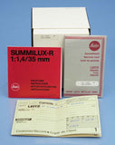 LEICA LEITZ 35MM SUMMILUX-R F1.4 3CAM BLACK R 11143 LENS +CAPS +BOX +PAPERS MINT