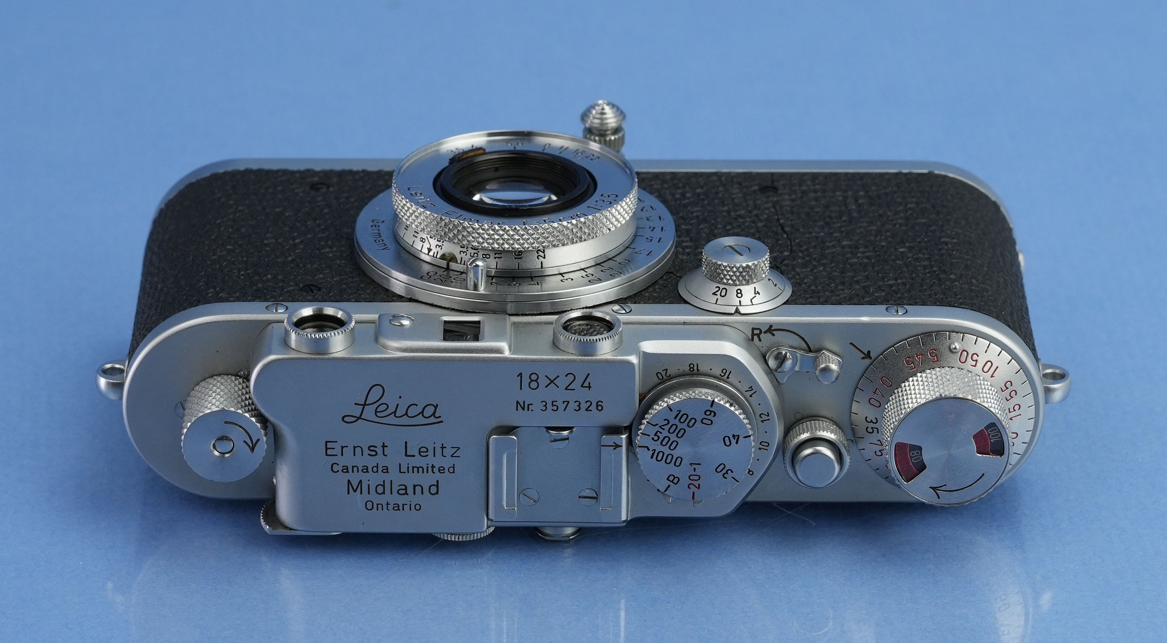 LEICA LEITZ 72 18X24 MIDLAND ELC HALBFORMATKAMERA + PAPIERE 100 JAHRE JUBILÄUMSVERKAUF SCHÖN!