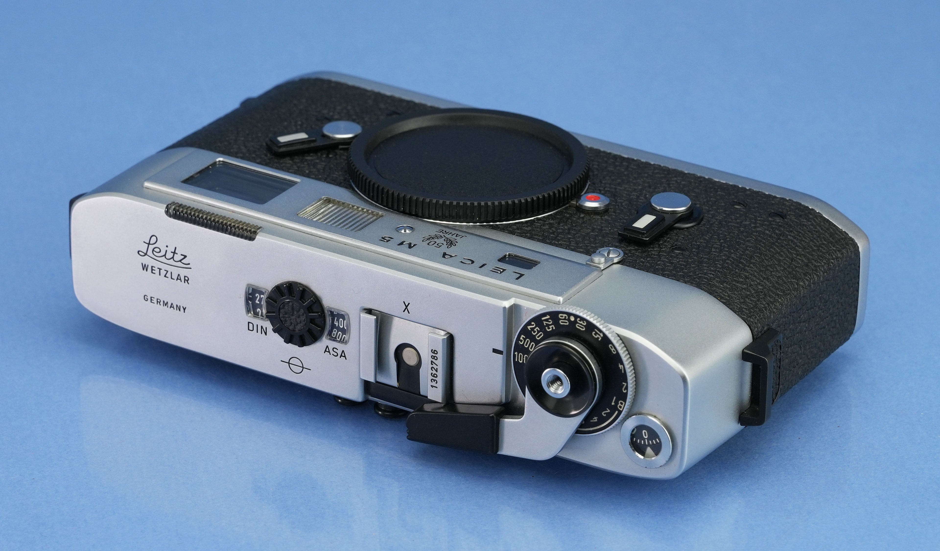 LEICA M5 3 LUG 50 JAHRE SILVER CHROME CAMERA BODY 10501 +BOX +CAP +PAPERS RARE!