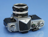 NIKON F APOLLO LATE # CHROME SLR CAMERA BODY +PENTA PRISM +50MM F2 NIKKOR-S LENS