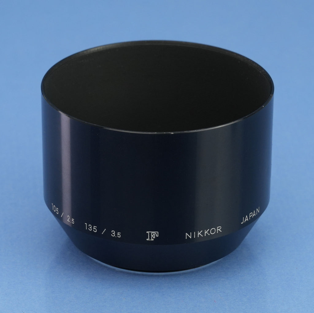 NIKON 105MM NIKKOR-P AUTO F2.5 PRE-AI LENS +HS-4 HOOD CAPS +L37C UV FILTER