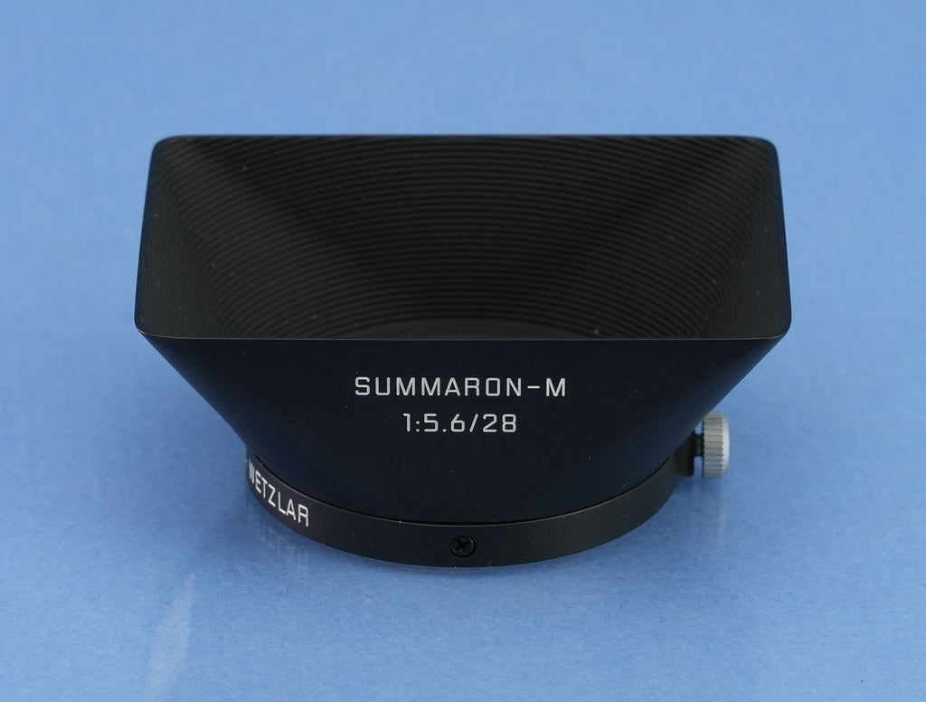 LEICA LEITZ 28MM SUMMARON-M F5.6 CHROME 11695 6BIT M LENS +CAPS +SHADE MINT!
