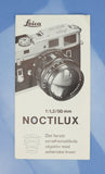 LEICA 50MM NOCTILUX F1.2 VINTAGE 11820 M LENS +CAPS +12503 SHADE RARE BATCH!