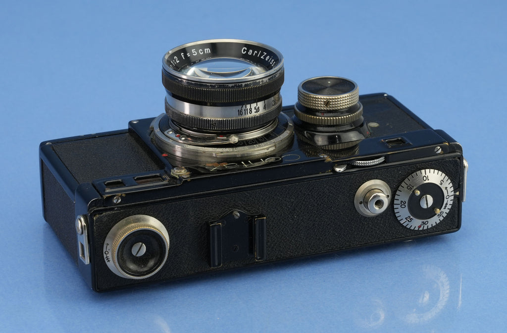 CONTAX IA BLACK PAINT RANGEFINDER CAMERA BODY +CARL ZEISS 50MM F2 SONNAR +CASE