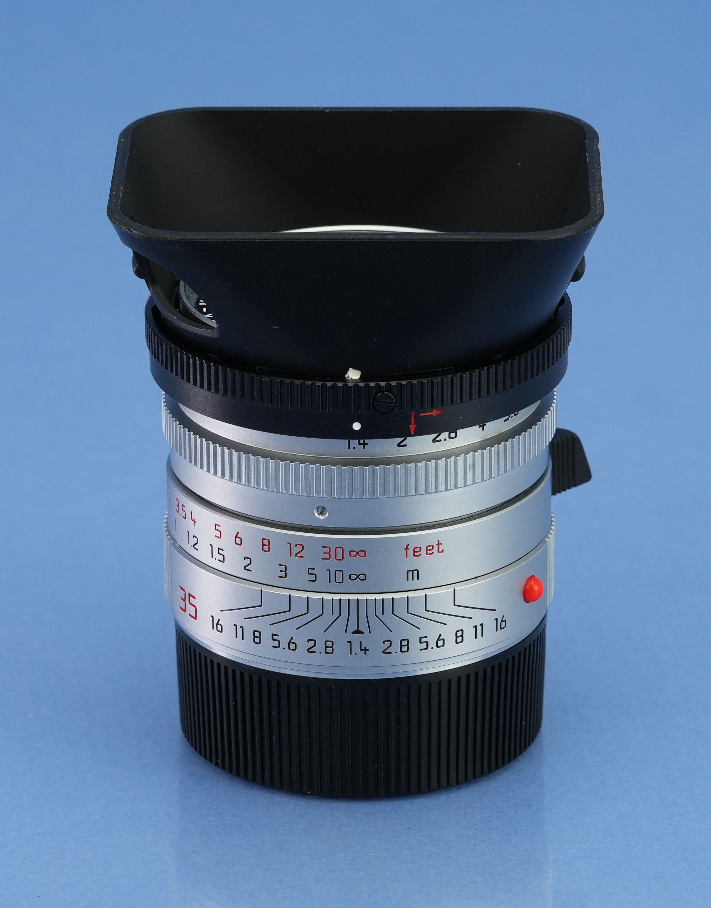 LEICA LEITZ 35MM SUMMILUX-M F1.4 ASPH SILVER CHROME BRASS BODY