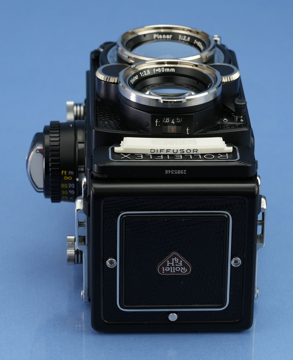 ROLLEI ROLLEIFLEX 2.8F HFT PLANAR PLATIN PLATINUM LIMITED TLR-KAMERA NEUWERTIG UND SELTEN!