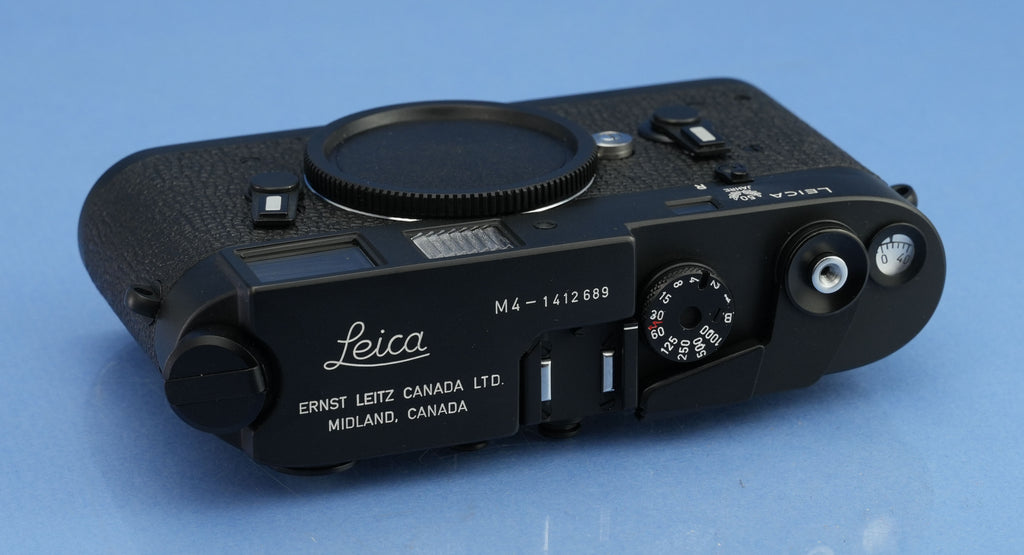 LEICA LEITZ M4 MIDLAND KANADA 50 JAHRE SCHWARZE KAMERA +BOX +PAPIERE C-SIEGEL MINT!