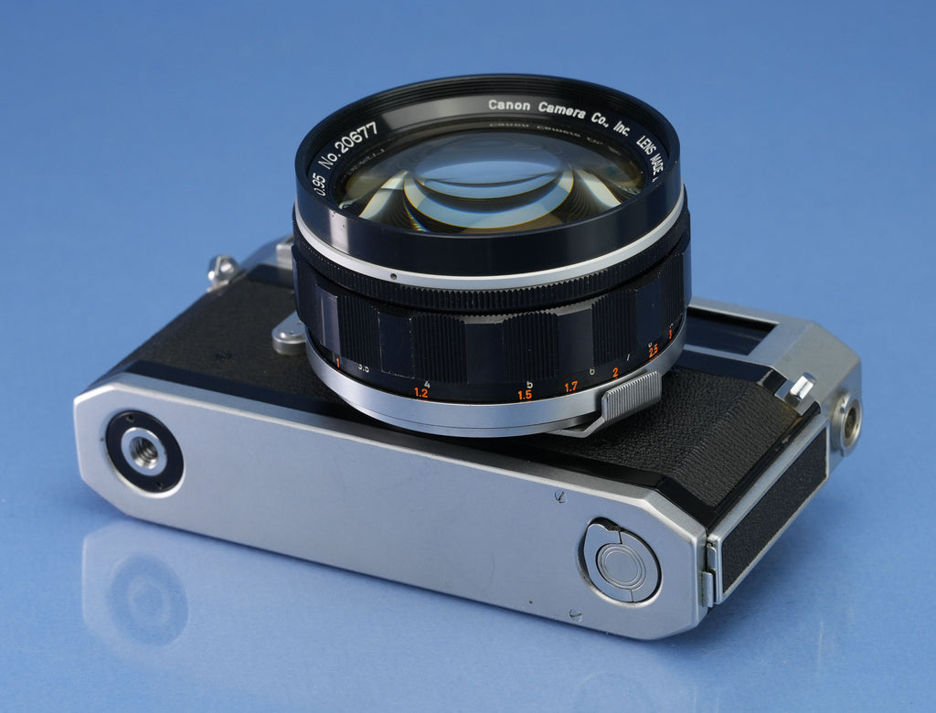 CANON 7 RANGEFINDER CAMERA +50MM F0.95 DREAM LENS +CAP +CASE VERY CLEAN GLASS!