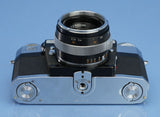 CONTAREX ZEISS SUPER SLR CAMERA BODY +50MM F2 BLACK BLITZ PLANAR LENS +CAP NICE!