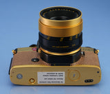LEICA LEITZ R4 24KT GOLD CAMERA OUTFIT +50MM SUMMILUX-R F1.4 LENS +BOX MINT!