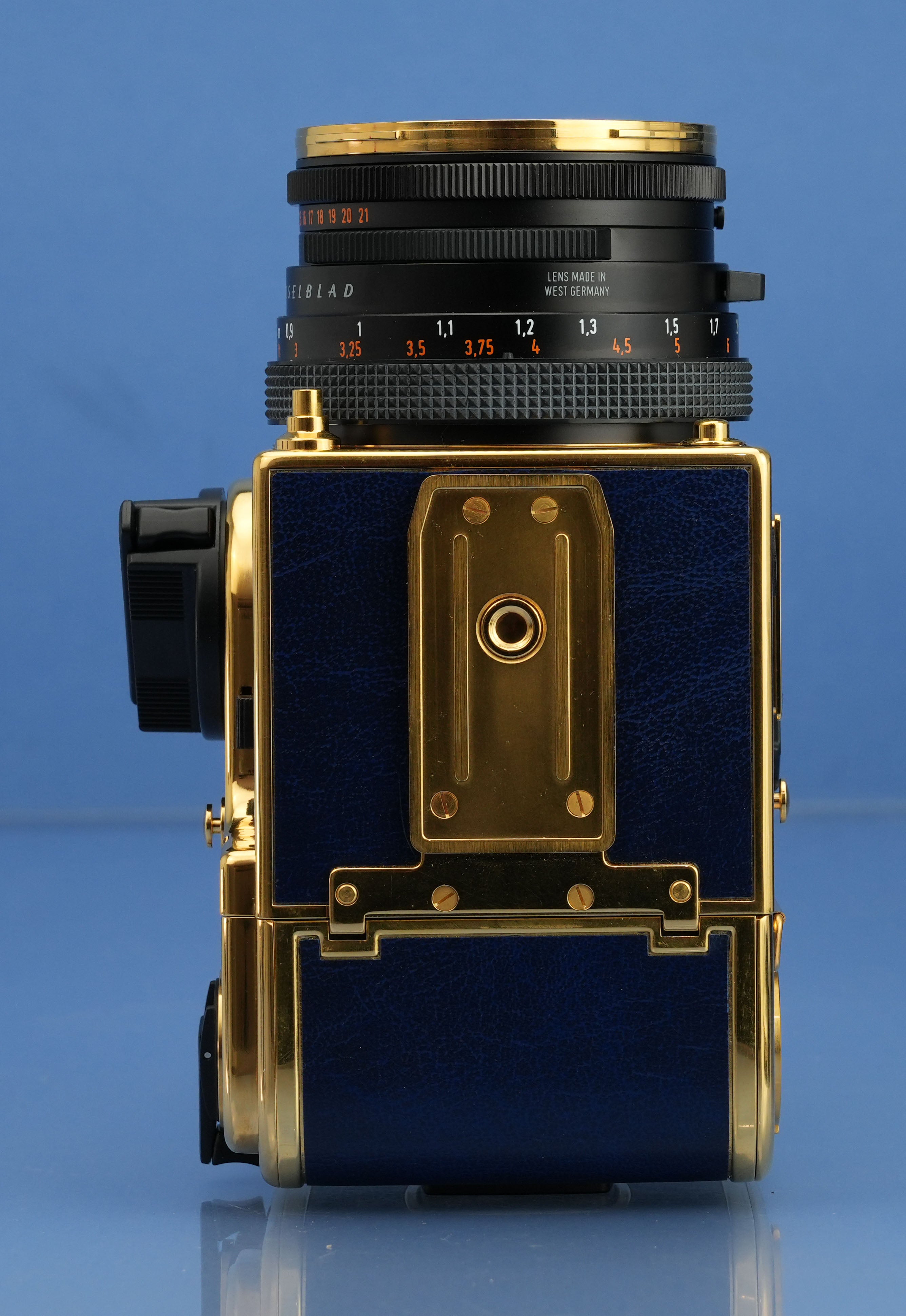 HASSELBLAD 503CX 50TH GOLD GOLDEN BLUE SUPREME CAMERA +80mm +A12 MINT NEW!