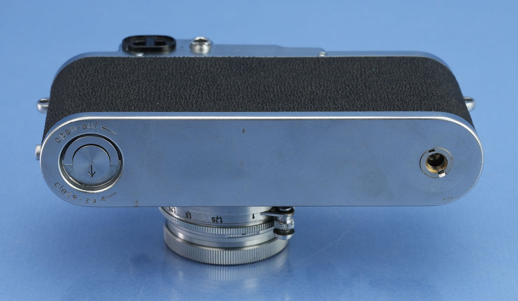 LEICA LEITZ IIIC IIIF SHARK SKIN SELBSTAUSLÖSER-UPGRADE-KAMERA + 50MM SUMMITAR + ORAKO