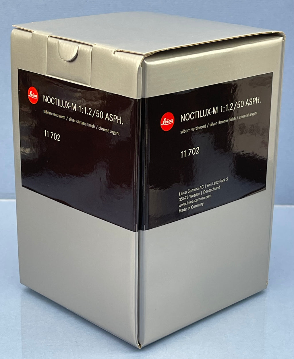 LEICA NOCTILUX-M 50MM F1.2 ASPH LIMITED SILVER CHROME LINSE 11702 NIB NEU xx/100