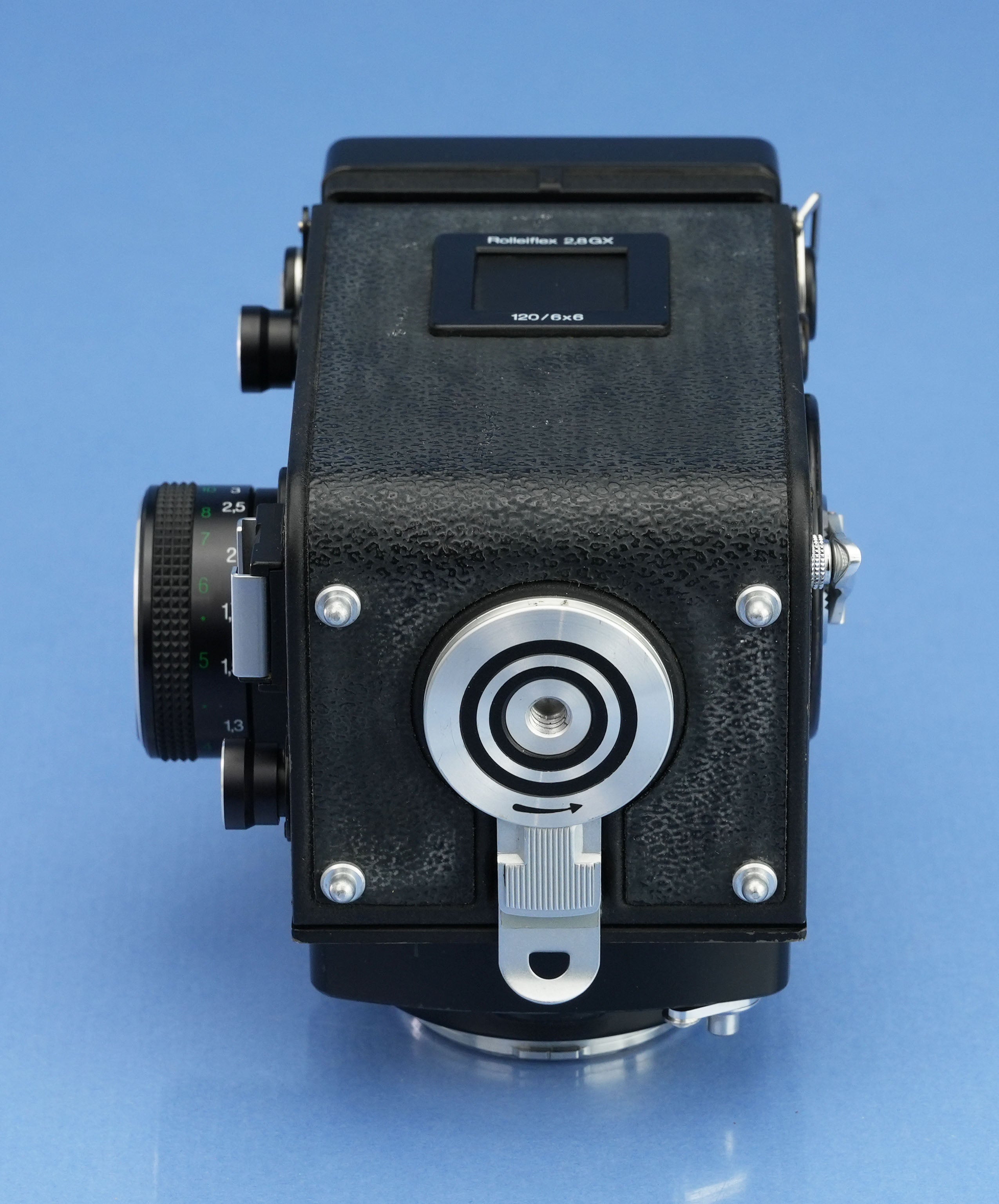 ROLLEI ROLLEIFLEX 2.8GX CAMERA +HFT 80MM F2.8 PLANAR +BOX +STRAP. NICE!