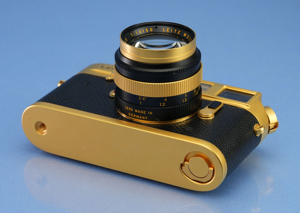 LEICA M4-2 GOLD JAHRE M 10420 CAMERA OUTFIT +50MM 1.4 SUMMILUX LENS +BOX +PAPERS