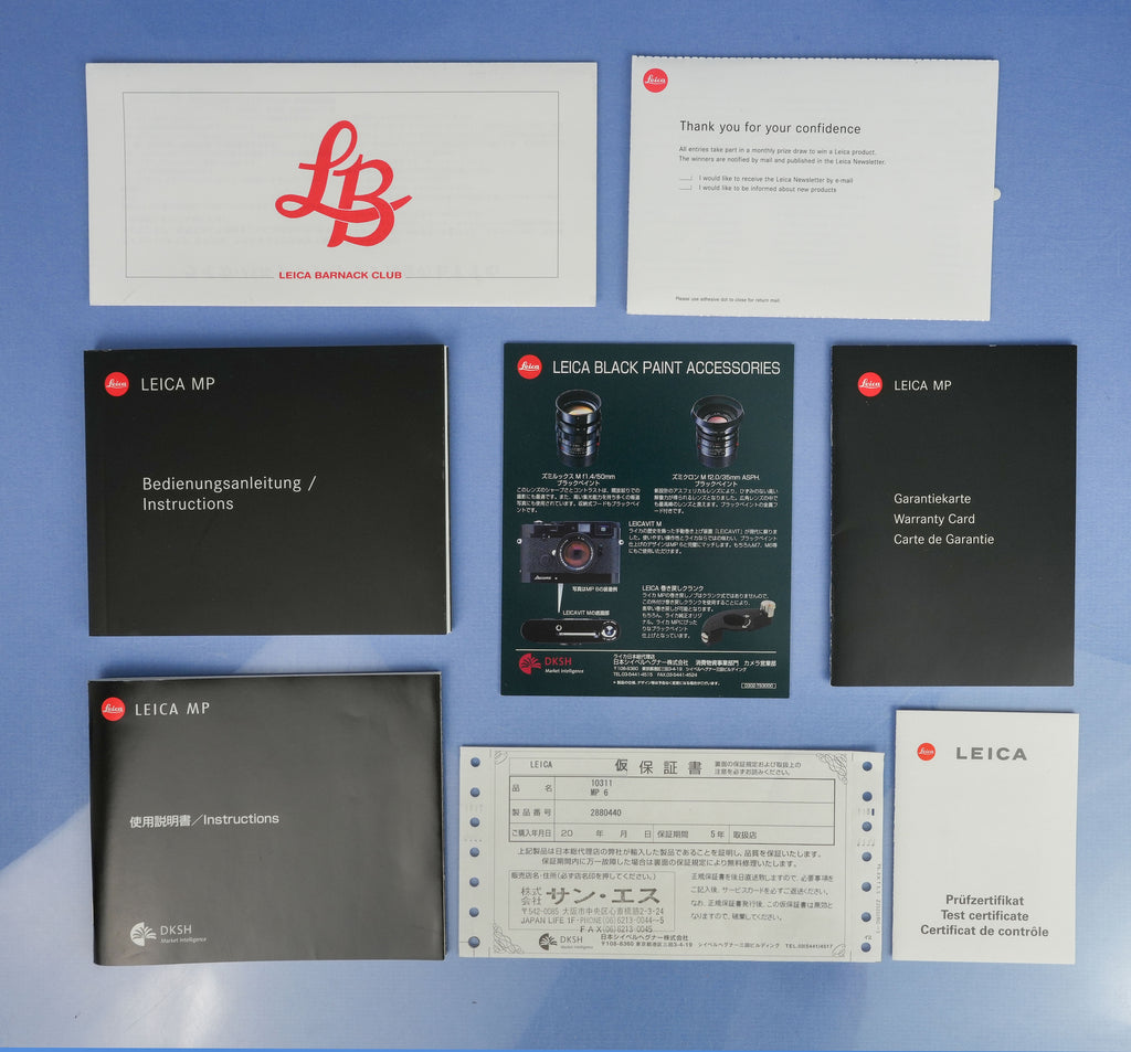 LEICA MP 6 MP6 10311 BLACK PAINT RANGEFINDER CAMERA BODY +CAP +BOX MINT RARE